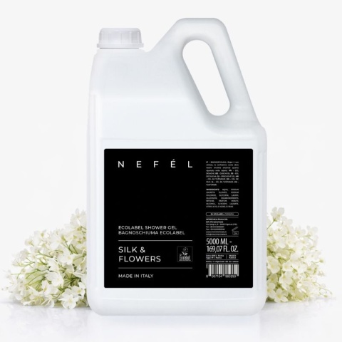 Żel pod prysznic o zapachu kwiatowym NEFÉL SILK & FLOWERS ECOLABEL SHOWER GEL 5000ml Interchem Italia