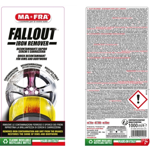 Deironizer do felg i lakieru z efektem krwawej felgi FALLOUT IRON REMOVER 1000 ml