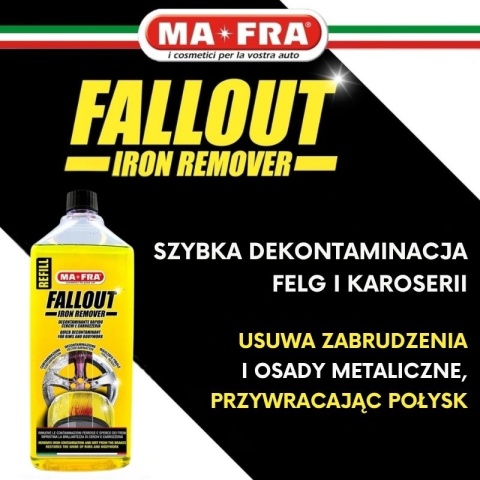 Deironizer do felg i lakieru z efektem krwawej felgi FALLOUT IRON REMOVER 1000 ml