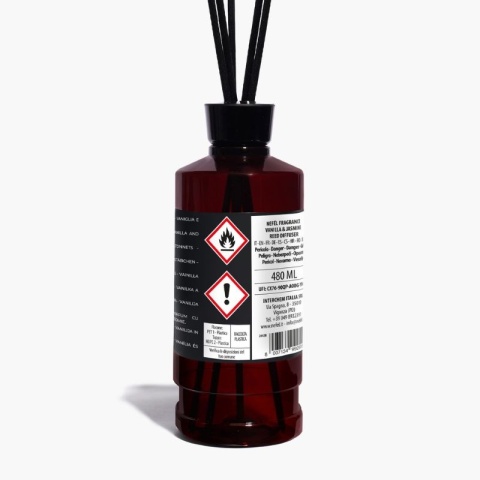 Dyfuzor zapachowy z patyczkami NEFÉL FRAGRANCE VANILLA & JASMINE 480ml Interchem Italia