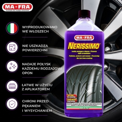 Nabłyszczacz do opon Wodorozcieńczalny NERISSIMO 1000ml Mafra