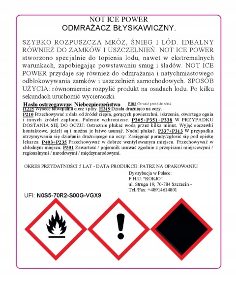 Odmrażacz do szyb NOT ICE 500 ml