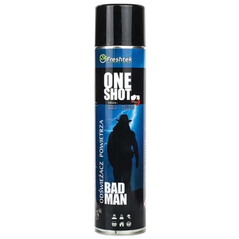 Odświeżacz powietrza Freshtek ONE SHOT Bad Man Premium Line 600ml