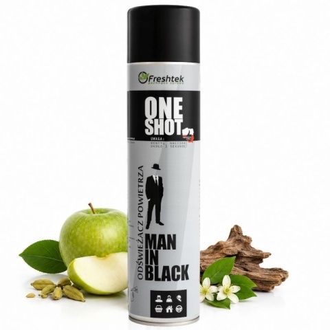 Odświeżacz powietrza Freshtek ONE SHOT MAN IN BLACK 600ml