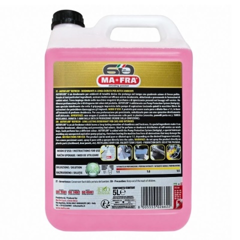 Odświeżacz w koncentracie do samochodów i pomieszczeń o przyjemnym odświeżającym zapachu AUTOFLOR RE-FRESH 5 l