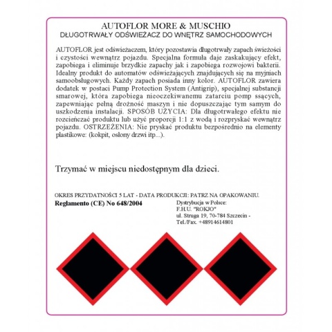 Odświeżacz w koncentracie do samochodów i pomieszczeń o zapachu owocowym AUTOFLOR MORE & MUSCHIO 5 l