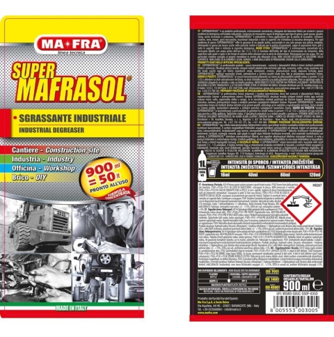 Odtłuszczacz przemysłowy SUPERMAFRASOL 900 ml