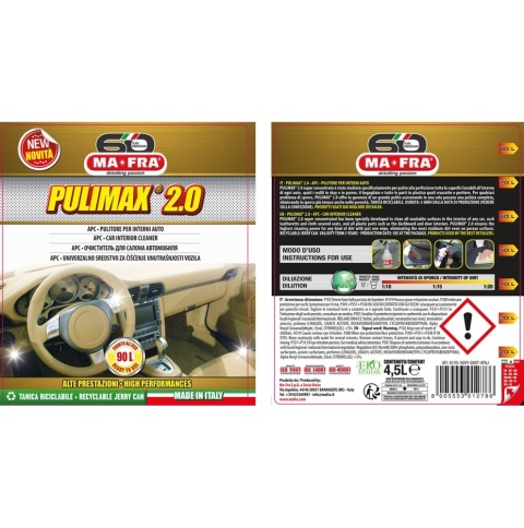 Preparat do czyszczenia wnętrza samochodu w koncentracie PULIMAX 2.0 4,5 l