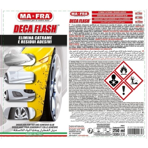 Spray do usuwania smoły i kleju DECA FLASH 250ml Mafra