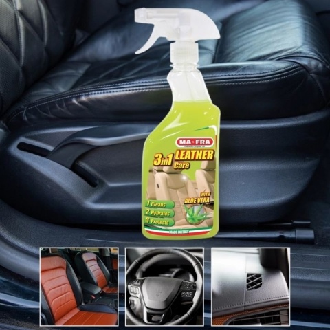 Środek do czyszczenia i pielęgnacji skórzanej tapicerki 3w1 LEATHER CARE 500ml Mafra
