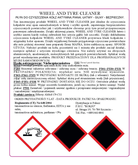 Środek do czyszczenie felg i opon WHEEL AND TYRE CLEANER 500 ml