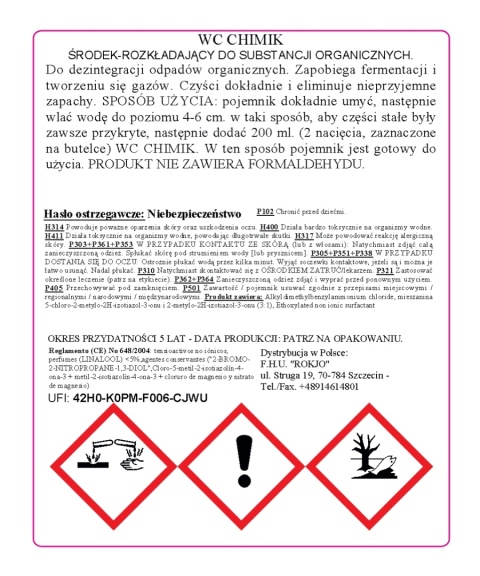Środek do toalet turystycznych WC CHIMIK 1 l