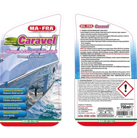 Szampon z woskiem do mycia łodzi CARAVEL 750 ml