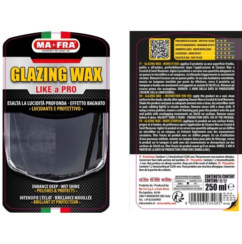 Wosk do czyszczenia i ochrony karoserii GLAZING WAX 250 ml