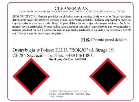 Wosk polerujący do karoserii CLEANER WAX 250 ml